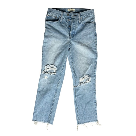 Madewell Classic Jean Straight Leg with Rips - Picture 3 of 10